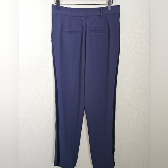 Boden Navy Blue Straight Leg Crepe Trouser Pants - Picture 6 of 10